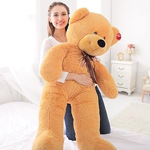 Niuniu Daddy 47" Teddy Bear , Super Cute & Huggable Stuffed Plush Animal Pillow Toy 