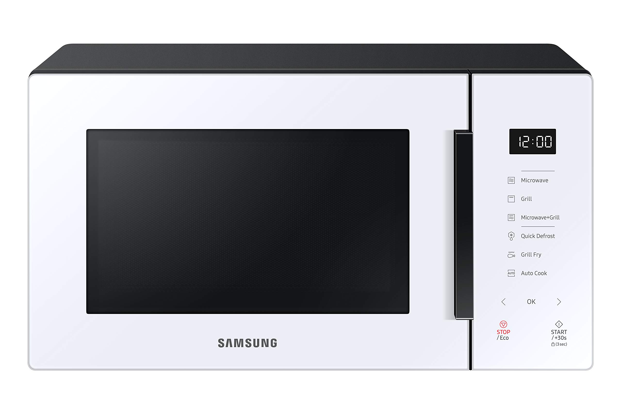 SAMSUNG-MG23T5018CW-Microondas-con-Grill-23L-800W-Ceramica-Enamel-Grill-Fry-y-Stand-by-Eco-Color-Blanco