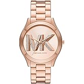 Michael Kors Slim Runway Women's Watch, Stainless Steel Bracelet Watch for Women