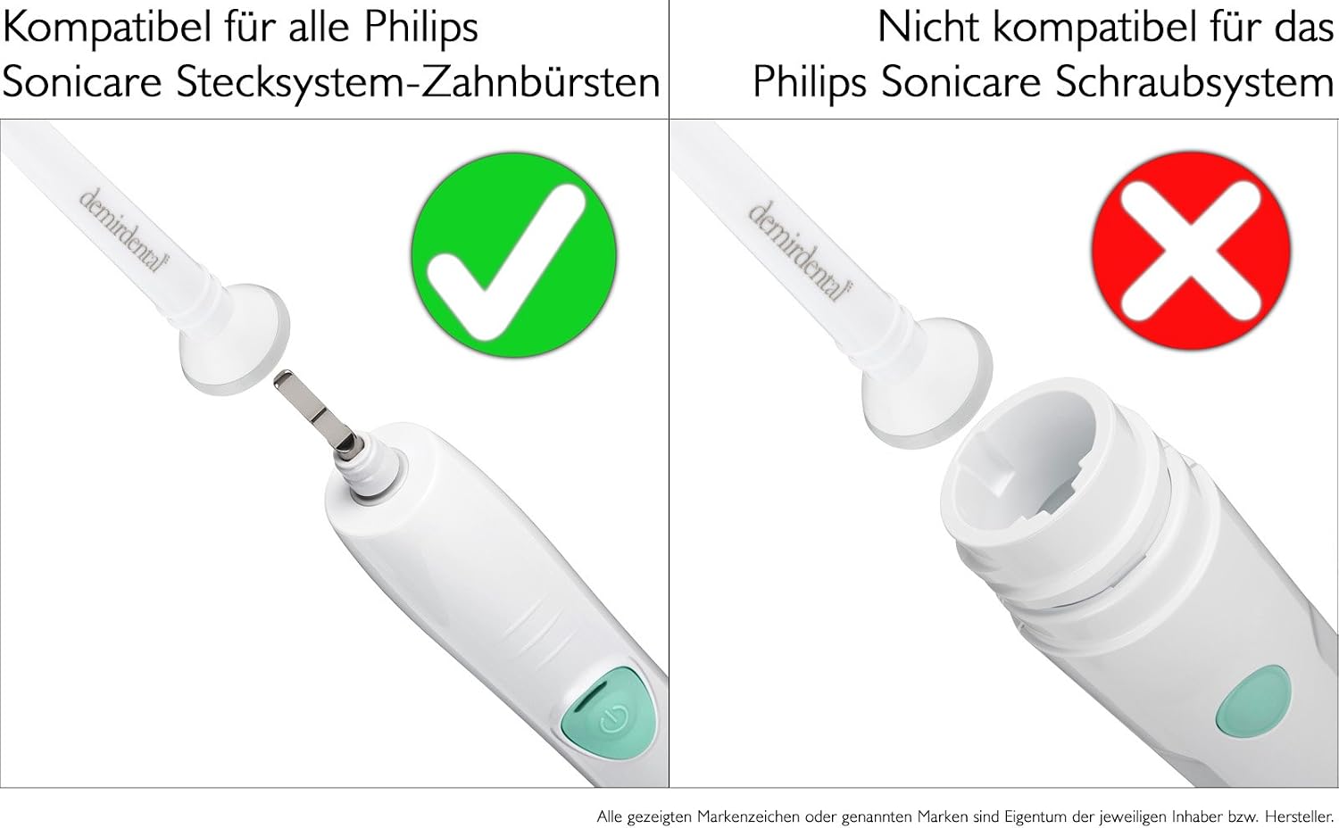 8 Pack demirdental Brush Heads Compatible for Philips Sonicare Toothbrush Heads Extra Soft Replacement Heads, White, HX6058e - Image 4