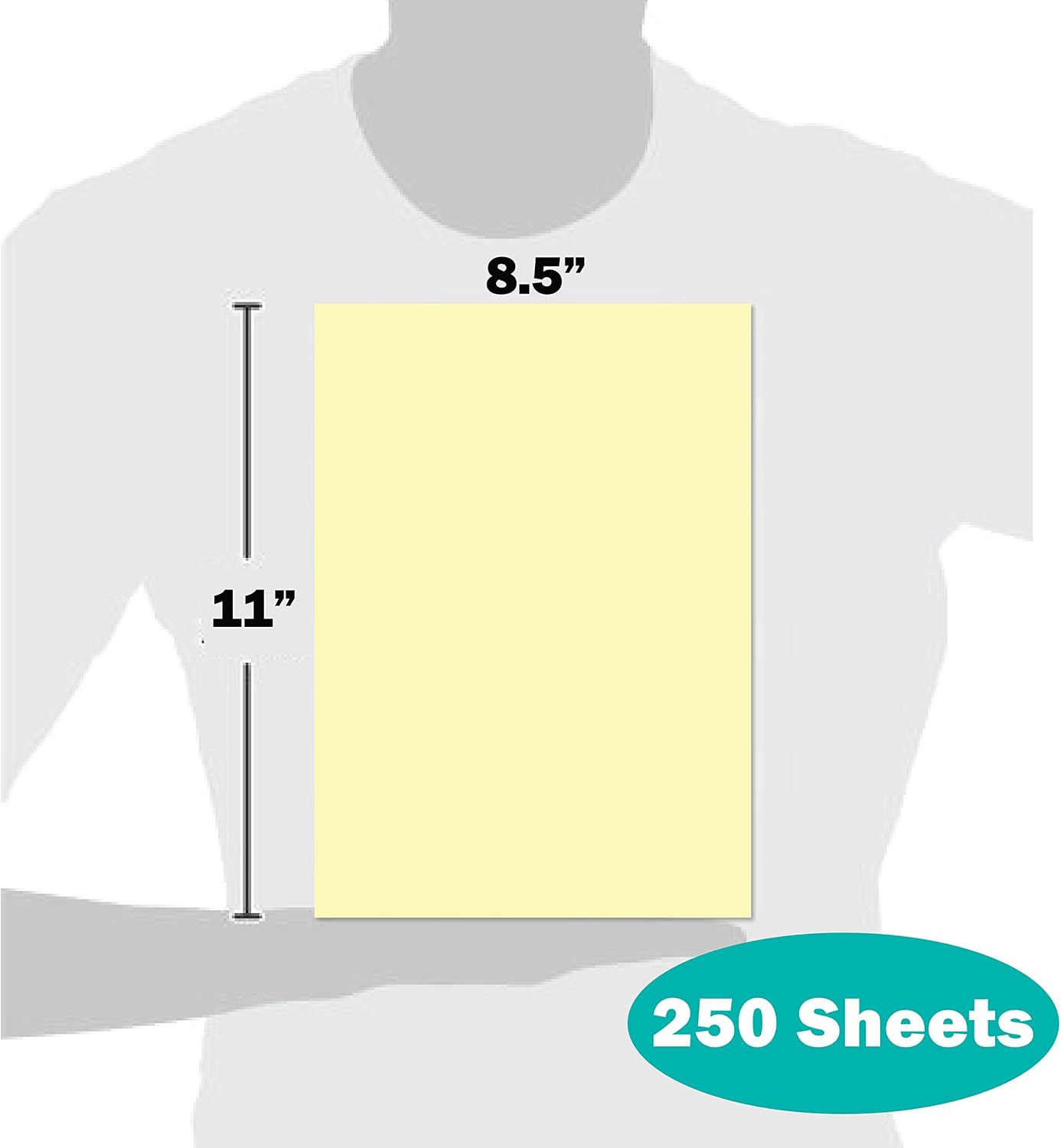 Springhill Yellow Colored Cardstock Paper, 67lb Vellum Bristol, 147gsm, 8.5 x 11 card stock, 1 Ream / 250 Sheets - Lightweight Cardstock with Vellum Finish, Canary Color (036000R) : Multipurpose Paper : Office Products