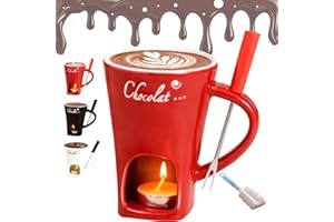 Chocolate Fondue Mug, Melting Love Cup, Chocolate Melting Mug, Candle Minis Simmer Mugs for Chocolates, Cheese, Butter (#B)