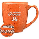Rico Industries NFL unisex-adult NFL Football Grandma16 oz Team Color Laser Engraved Speckled Ceramic Coffee Mug
