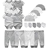 Kiddiezoom Unisex Baby Layette Essentials Giftset Clothing Set 19-Piece For Newborn Baby