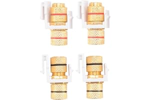 Gaicabi Banana Jack Binding Post Jack Insert with Black & Red Rings, Screw Type Audio Speaker, 2 Pairs/4 Pack