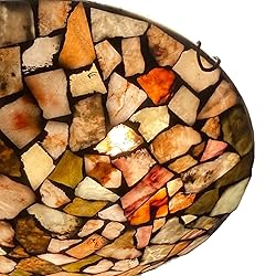 ARTZONE Stained Glass Flush Mount Ceiling Light 16