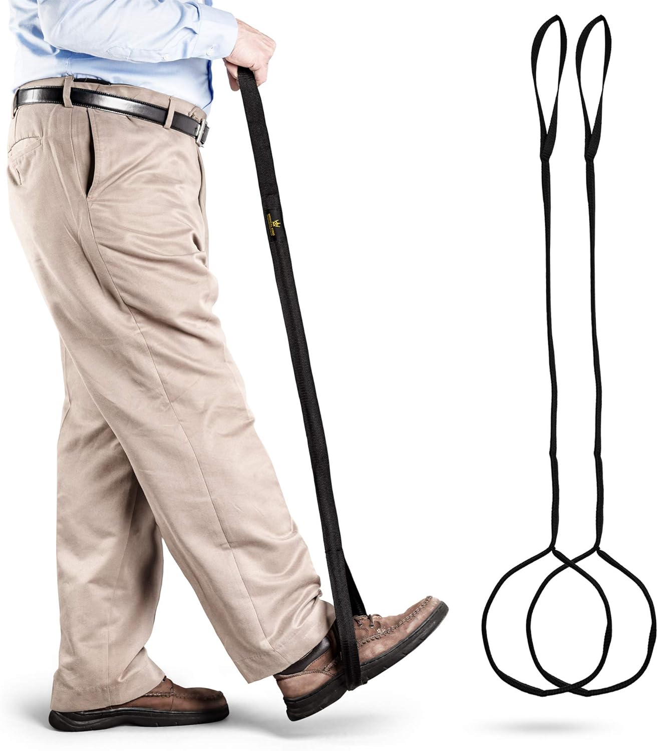 Leg Lifter 2 PACK - Leg lifts Easy And Safe With Rigid Leg lifter - Aluminum Rod For Strong Support - Leg Lifter Strap 40"- Leg Lifter For Bed, Wheelchair, Car - Foot Lifter Has Hand Strap & Foot Loop: Health & Personal Care