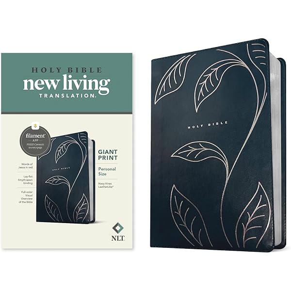 NLT Giant Print Bible, Filament Enabled (LeatherLike, Cranberry