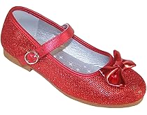 red sparkly flats