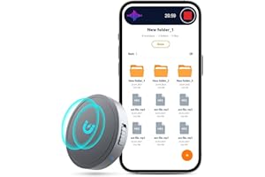 ELASOUND 132GB (2000 Hours) Digital Voice Recorder for Meetings, Interviews, Lectures (Gray)