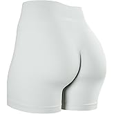 AUROLA Power Workout Shorts for Women Tummy Control Squat Proof Ribbed Thick Seamless Scrunch Active Short