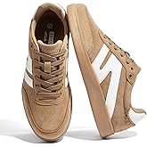 LUCKY STEP Women Classic Retro Gum Sole Fashion Sneakers Casual Tennis Skate Shoe Genuine Leather Walking Footwear Anti Slip Trainers