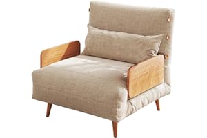JASIWAY Convertible Chair Bed, Sleeper Sofa Bed, Leisure Chaise Lounge Couch with Sturdy Wood Frame for Home & Office, Comfortable Sleeper Chair
