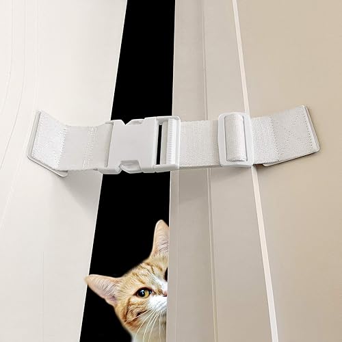 Child Proof Door Lock Latch with Adjustable Strap for Cat Litter