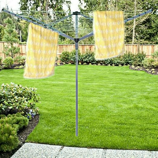 FlickBuyz 60M* 50M* 40M *Heavy Duty 4 Arm Outdoor Rotary Clothes Airer