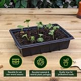 Bosmere N251 Half Seed Tray Set of 5 - Black, Durable & Lightweight view 2