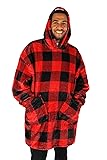 Tipsy Elves Red & Black Lumberjack Blanket Hoodie