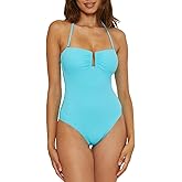 Trina Turk Womens Coco Maillot One Piece Swimsuit, Adjustable, Tie Back, Bathing Suits for Women