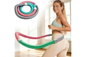 Foldable Fitness Hula for Adult, 3lb Soft Spring Fitness Hoop, Portable Weighted Hula Hoop, Waist-Friendly Design, Slimming E