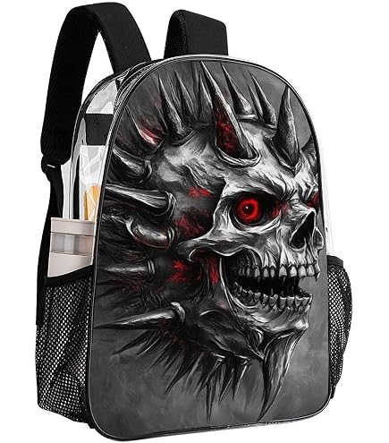 Berchirly 3D Pu Leather Skull Backpacks Men Large Capacity Laptop Bagpack Designer Casual Bookbag Travel outdoor Bags