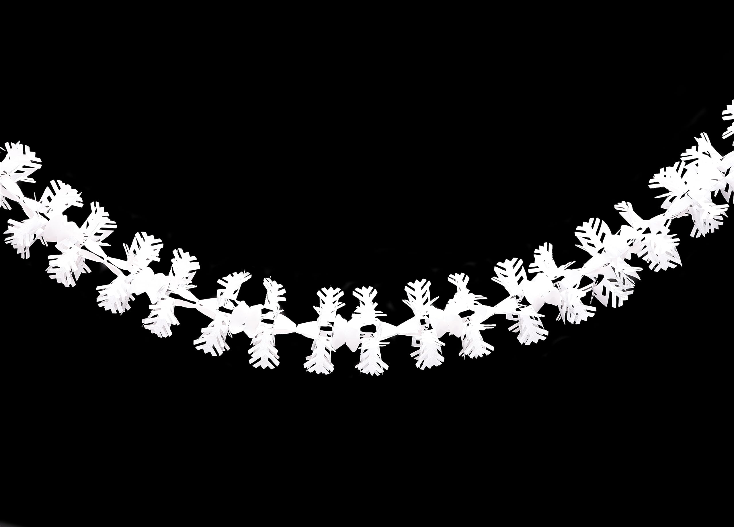Toyland® 6.8ft (2.1m) White Festive Snowflake Garland - Christmas & Winter Wonderland Party Decorations