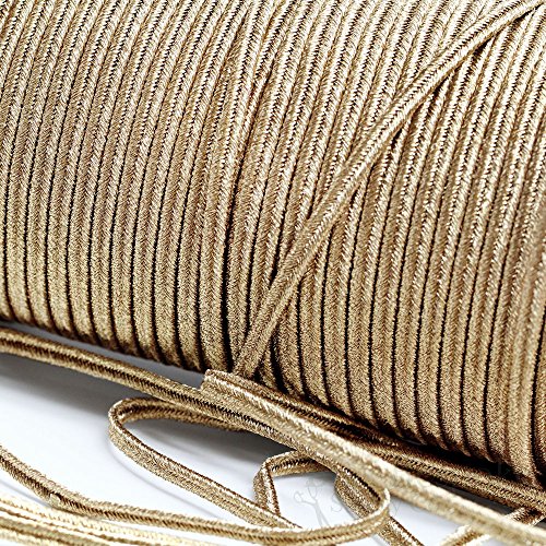ALIK 4mm Dull Gold Bullion Soutache Braid: 5 Yards