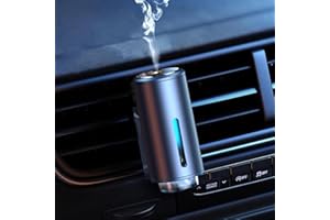 Lmtlinda Smart Car Air Freshener, 3 Levels of Adjustable Intensity, Aroma Rechargeable Aroma Diffuser, Adjustable Aroma Diffuser, 220mAh Built-in， Chanel +Hilton +Sailing The Ocean Perfume