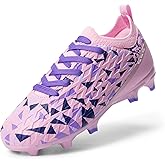 DREAM PAIRS Kids High-Speed Soccer Cleats with TPU Anti-Twist Plate Firm Ground Outdoor Athletic Sport Football Shoes