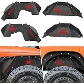 Nilight Front &amp; Rear Inner Fender Liners Wheel Cover Fit for Wrangler JL JLU2018 2019 2020 2021 2022 2023 2024 2025 (4-Door/2-Door) Unlimited Bolt-on Style Fender Flares Splash Guards
