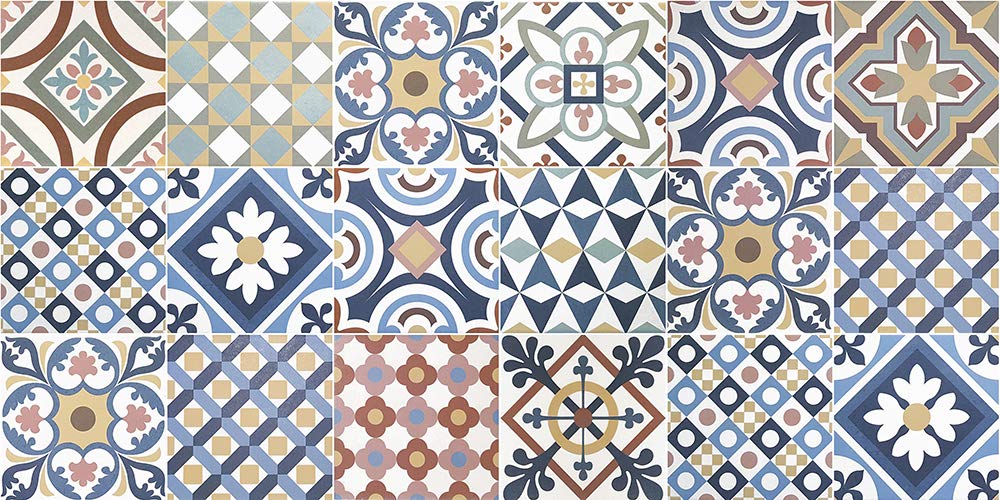 VINILIKO Gimaraes Vinyl Rug, Multicoloured, 50 x 100 cm