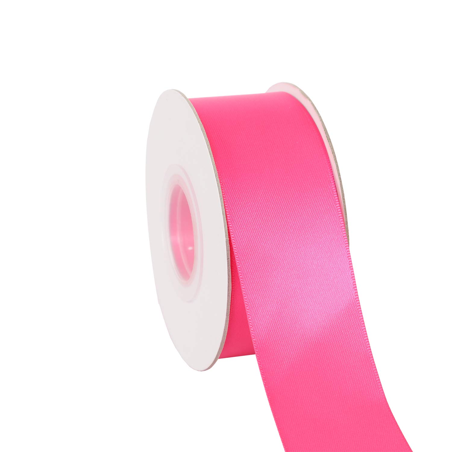 Ribbonitlux 38mm Wide Double Face Satin Ribbon 22 Meters (176-Fuchsia, Set for Gift Wrapping, Party Decor, Sewing Applications, Wedding and Craft