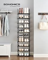 SONGMICS 10 Tier Large Shoe Rack Metal DIY Storage Shelf 45 x 30 x 174 cm view 2