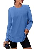 Womens Workout Tops Long Sleeve Swim Shirt Rash