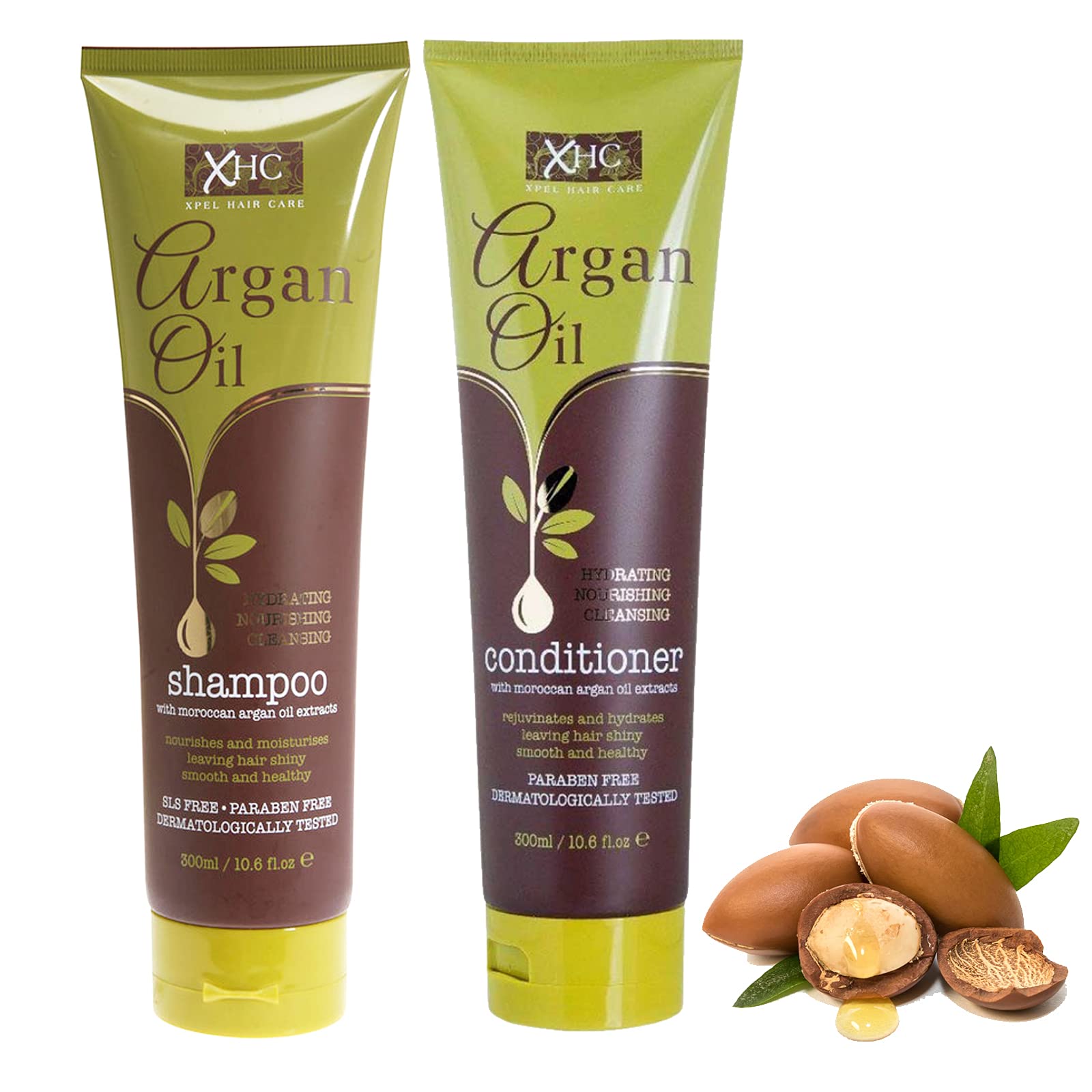 Argan Oil Shampoo and Conditioner With Moroccan Argan Oil Extract Hydrating Nourishing Cleansing Shiny Hair 300ml