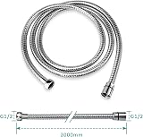 EMKE Shower Hose 2.5m Anti-Kink Stainless Universal Replacement Chrome G1/2 view 7
