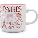 Disney The Aristocats Marie Pink Icons Ceramic Coffee Mug | Cup For Espresso, Tea | Holds 13 Ounces