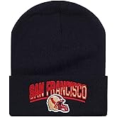 Football Fans Embroidered Beanie Hat, Football Team City Skull Beanie Hats Christmas Best Gift for Men Women