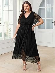SCOMCHIC Womens Plus Size Wedding Guest Dress