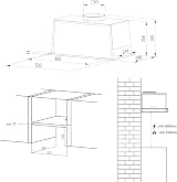 CIARRA CBCB5931B 52cm Integrated Cooker Hood 460m³/h Wave Control LED view 2