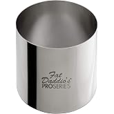 Fat Daddio's SSRD-2520 Stainless Steel Cake & Pastry Ring, 2.5 x 2 inch | 18-Gauge Construction, 0.68 Cup Capacity, Oven and 