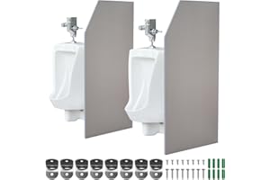 LUKAR Urinal Partition,2 PCS Wall-mounted Urinal Screen Toilet Partition,Men’s Urinal Privacy Screen Divider Partition for Hotel/Schools/Kindergartens/Shopping Malls/Public Places