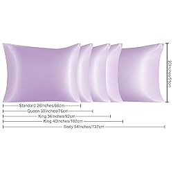 NTBAY 2 Pack Satin Queen Pillowcases for Hair and