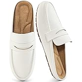 Harence Mules for Women Flats Shoes: Comfortable Dressy Round Toe Backless Mule Slides Casual Walking Slip On Work Loafers