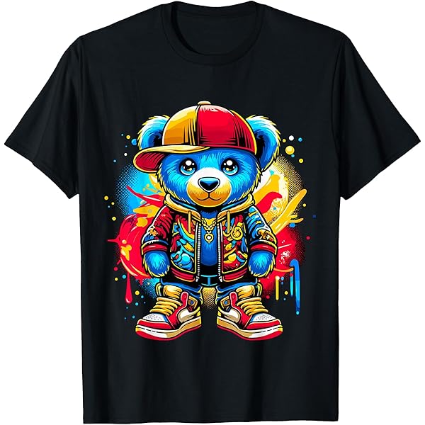 Amazon.com: Hip Hop Teddy Bear Cool T-Shirt : Clothing