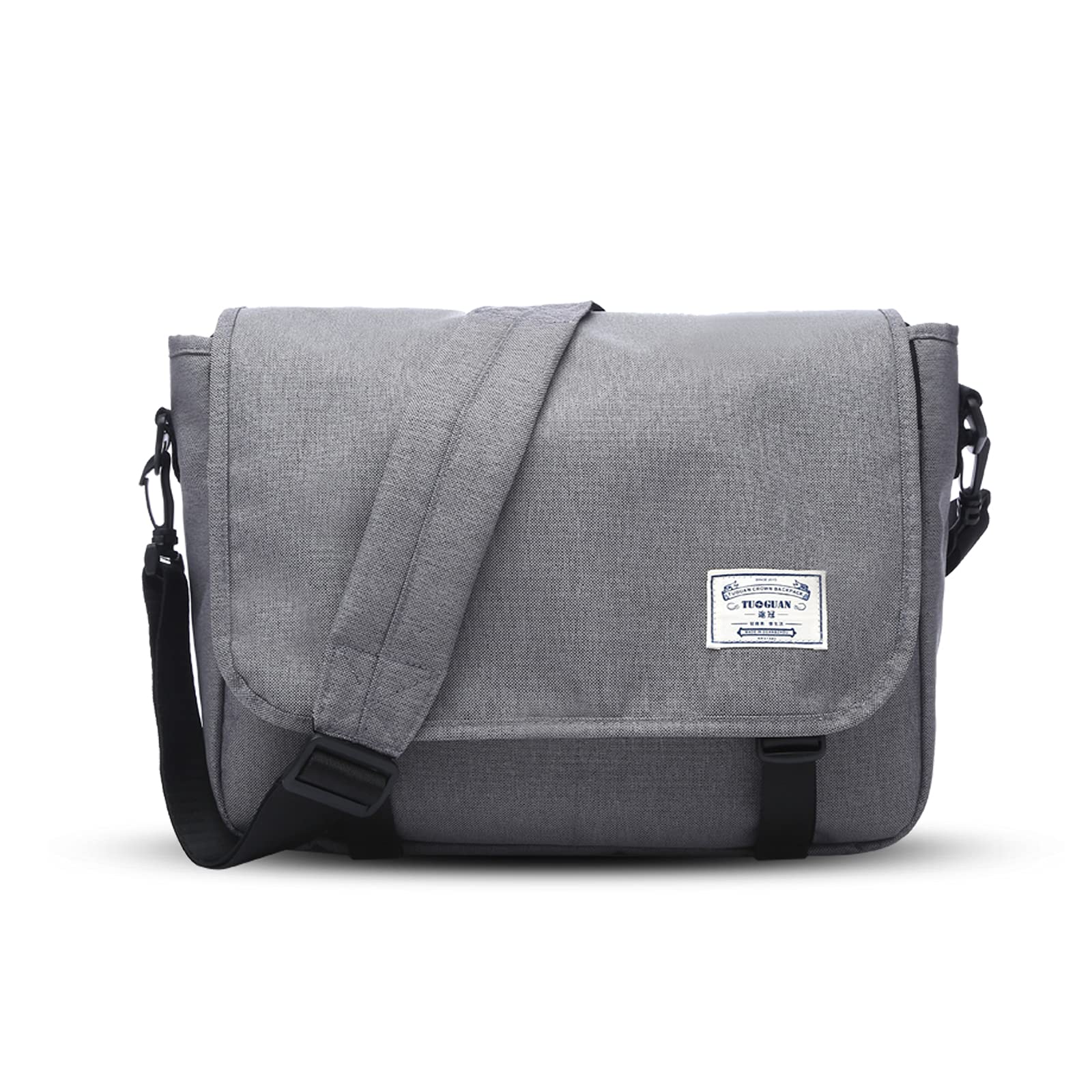 FANDARE Messenger Bag Satchel Crossbody Bag Laptop Briefcase Work Bag School Bag Polyester Gray
