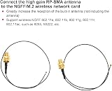 Zunate 2Pcs WiFi Antenna Extension Cable M.2 NGFF RP-SMA to IPX MHF4 30cm view 2