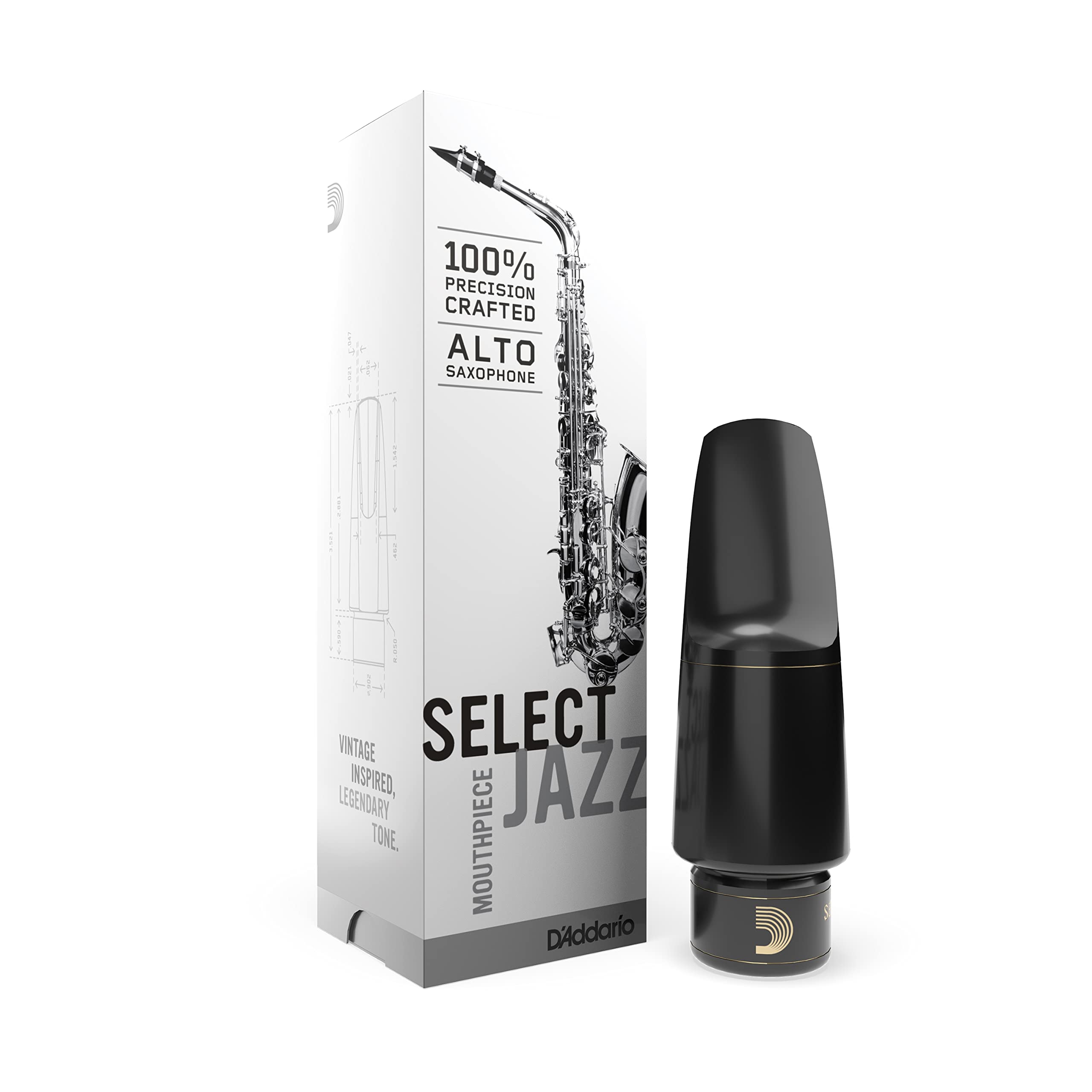 Rico Select Jazz Alto Saxophone Mouthpiece - D8M - Mouthpiece for Alto Sax