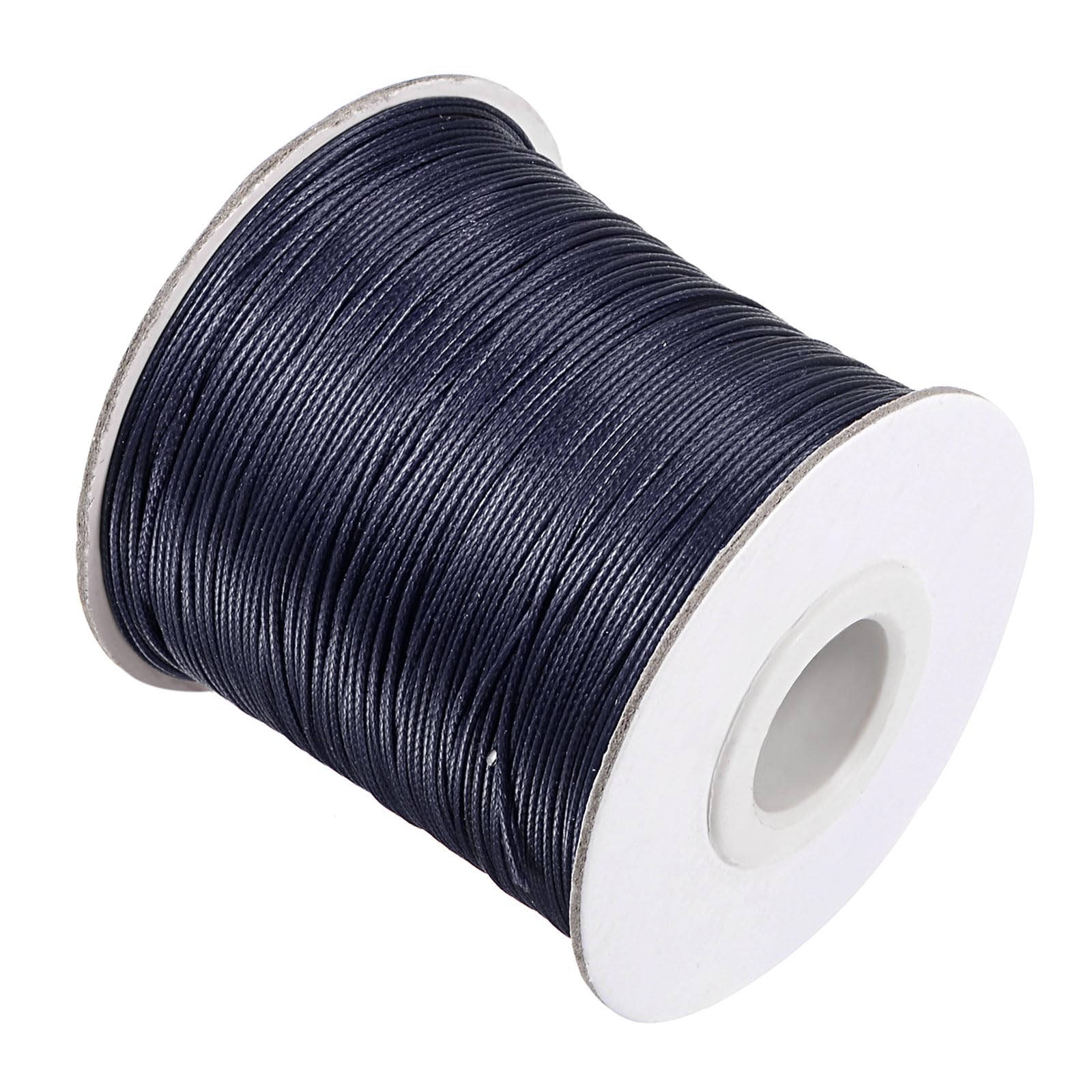 CoCud Waxed Polyester String Cord, 173 Yards 159m Length 0.5mm Dia, Soft Smooth Beading Thread Dark Blue - (Applications: for DIY Craft)