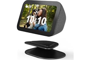 SOKUSIN Stand for Echo Show 5 (3rd Gen) - Adjustable Tilt Smart Speaker Stand Table Mount Holder, Magnetic Anti-Slip Base Compatible with iPhone 12,14 & Echo Show 5 3rd Generation (Black)
