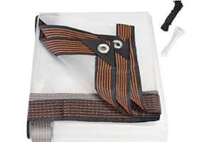 NNG 8x10ft Clear Waterproof Tarps Heavy Duty Transparent Tarpaulins Clear Vinyl Tarps with Grommet, Outdoor Transparent Cover for Greenhouse,Patio,Porches,Tent,Chicken Coop